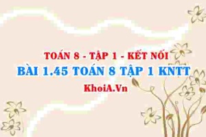 Bài 1.45 SGK Toán 8 tập 1 Kết nối tri thức